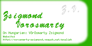 zsigmond vorosmarty business card